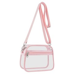 Clear Bag for Stadium Events Clear Sports Fan Handbags Purses with Large Pink