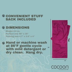 COCOON – Premium – TravelSheet -Silk – African Night – Regular