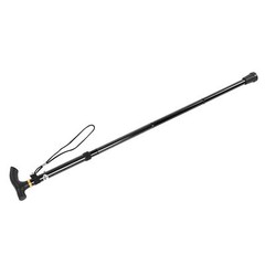 (Black)Aluminium Alloy Telescopic Walking Cane Trekking CH