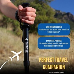 Earth Trek Gear Compact Adjustable Hiking Poles – Folding Walking Stick & Tre…