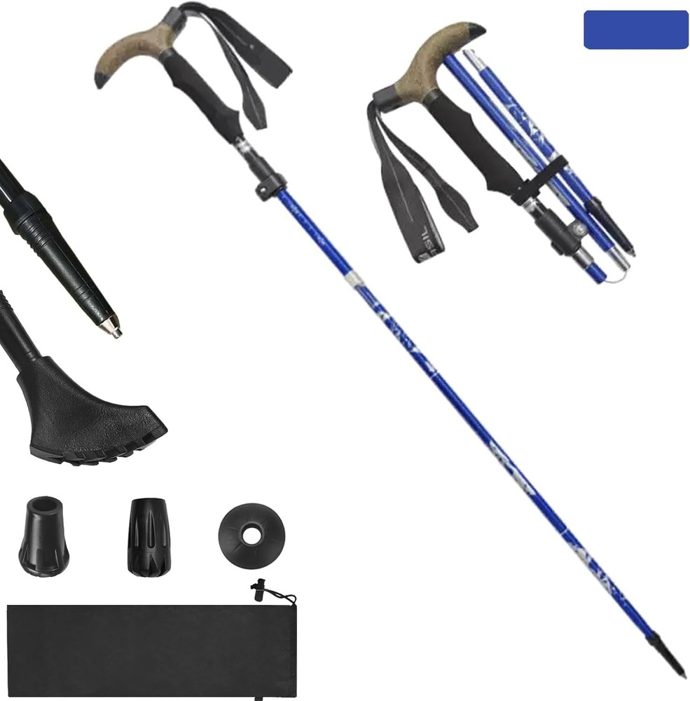 Adjustable Folding Walking Cane, Collapsible Aluminum, 2 Pack