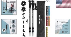 Lightweight Adjustable Aluminum Trekking Poles – Comfort and Durability (2 Pack)