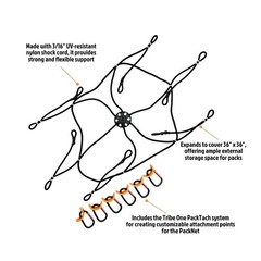 Tribe One Outdoors LP Series PackNet Backpack Netting Travel Bag Support Net
