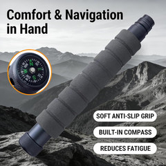 Trekking Pole Tactical Walking Stick, Multifunctional Lightweight Aircraft Alumi