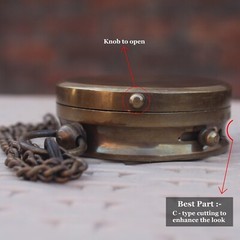 PERSONALIZED BRASS COMPASS WITH LEATHER BE STRONG BIBLE VERSE JOSHUA 1:9