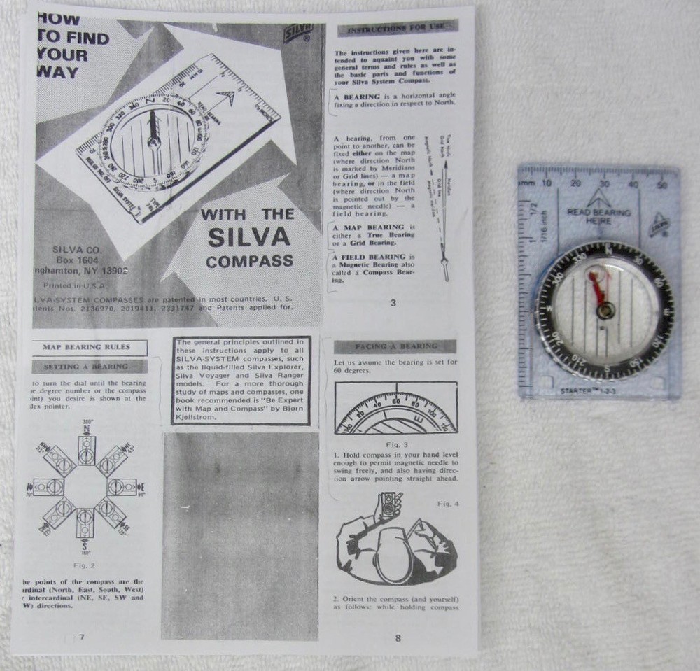 Vtg Silva System Starter 1-2-3 Precision Finland Compass & Instructions Scouts