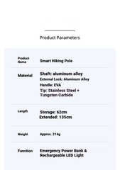 Folding Walking Stick Telescopic Adjustable Anti-slip Trekking Bluetooth Music