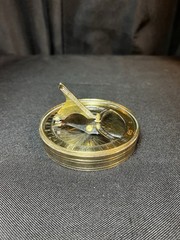 Antique Solid Brass Compass With Sundial Vintage Compass