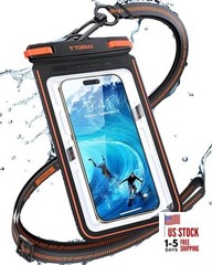 IPX8 Waterproof Phone Pouch Floating, Underwater Screen 7.0 INCH 1 Pack-Black