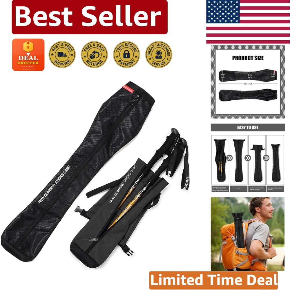 Effortless Travel with 28-Inch Trekking Pole Carry Bag – Waterproof & Slim Fit