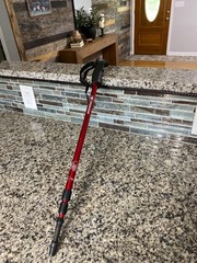 1 Swissgear 135cm Adjustable Walking Stick Pole Anti-shock And Ergonimic Handle