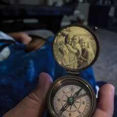 Personalized Photo Engraved Compass,Fathers Day Gift,Happy Family Photo Engraved