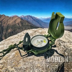 US Military Phosphorescent Lensatic Compass Olive Drab Waterproof with Pouch