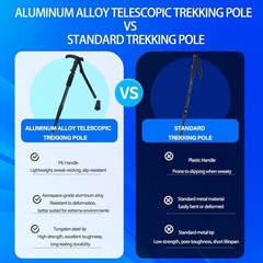 Retractable Aluminum Trekking Pole – Lightweight & Shock-Absorbing for Hiking
