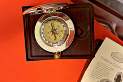 DALVEY Scotland Classic Pocket Compass Mirror Finish Stainless w/ Box and papers