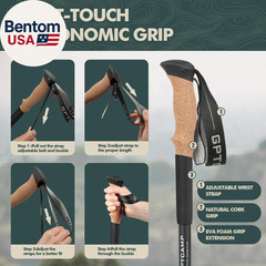 Walking Sticks,Trekking Poles Collapsible Hiking Poles,Lightweight Folding Trave