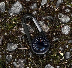 2-Pack Portable Carabiner Clip Compass Keychains for Hiking & Outdoor Adventures