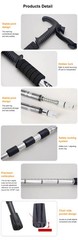 Portable Folding Trekking Pole Alpenstock Adjustable Height Lightweight Hiking W