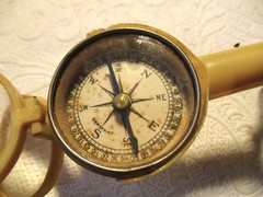 Antique 1920-30’s Folding Celluloid Plastic Folding Compass, Germany