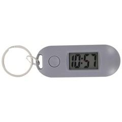 Digital Keychain Watch with Clip, Small Pocket Watch Grey