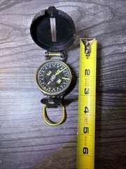 Vintage Military Style Lensatic Marching Sighting Compass Metal Japan