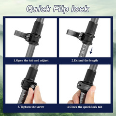 Hiking Poles, Ultra-Light Telescopic Trekking Poles,Portable Walking Sticks with