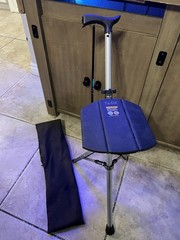 STEP2GOLD | Ta-Da Chair | Trekking Hiking Pole | Black | 33.4” |