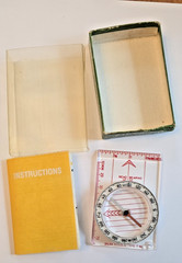 Vintage Silva Orienteering Compass Hiking Mapping with Box Manual Scouts