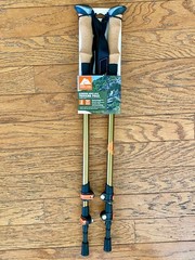 OZARK TRAIL Aluminum Folding Quick Lock 2 PC.Trekking / Hiking Poles W/Cork Grip