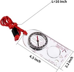 6 Pieces Orienteering Compass Hiking Navigation Backpacking Compass Map Reading