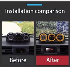 Compass Decorative Fit for FJ Cruiser Yellow Frame Triptych Combination