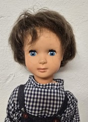 Cute plastic doll GDR doll 50 cm sleep eyes collector Vintage