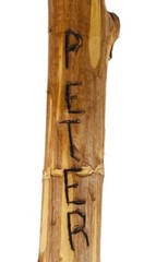 WALKING STICK 56″ HAND CARVED CANE Nature Animals Stars Moon Sun Astrology Peter