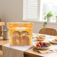 100 Pieces Plastic Bread Bags, 12.6” x 10.6” x 4.3” Zippered Sourdough Bag