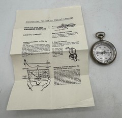 Vintage German Military Style Marching Compass Engineer Lensatic Directional