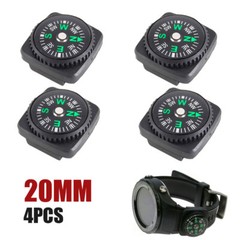 4x Mini Compass For Bracelet Bag Paracord Strap Watch Mount Survival Navigation