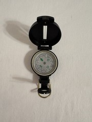 Engineer Lensatic Compass Black Military Style Hiking Camping Navigation