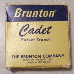 Vintage Brunton Cadet Pocket Transit with Instructions and Box