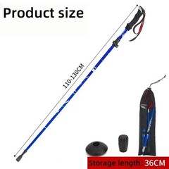 Portable Adjustable Folding Trekking Pole – Lightweight Hiking & Mountaineering