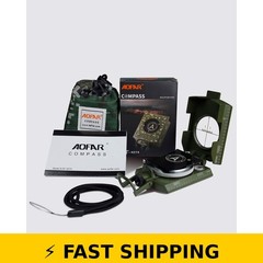 AOFAR AF-4074 Military Compass Waterproof Sighting for Camping & Hiking