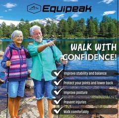 EQUIPEAK Hiking Foldable Trekking Poles Lightweight & Adjustable – Quick Lock