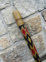 WALKING HIKING STICK STAFF WOODEN WILLOW HAND MADE IN USA TEXAS 57.75″ 3lb 13oz