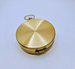Brass Compass with Key Chain Ring Camping Hiking Hunting Survival