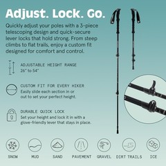 Adjustable Collapsible Hiking Poles for Men & Women Retrospec Solstice