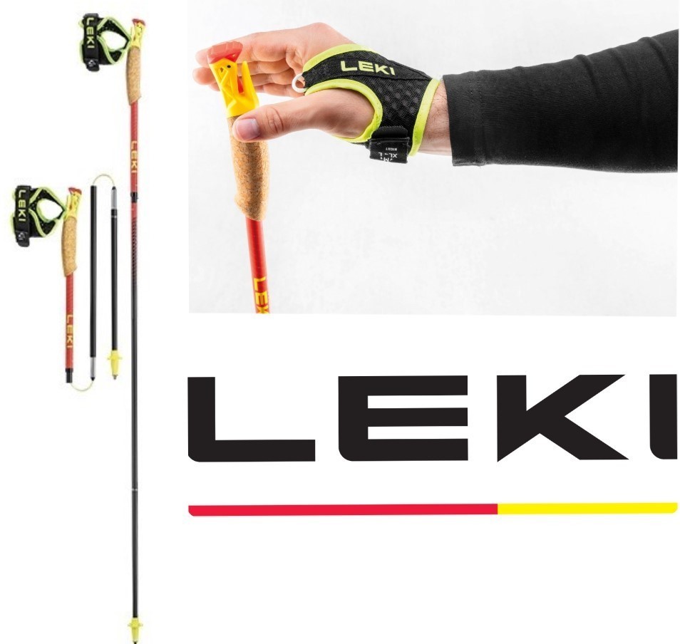 LEKI Ultratrail FX ONE superlite trail run carbon poles shark frame strap 115 cm