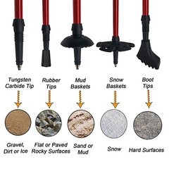 Aihoye Trekking Poles Shock Absorbing Adjustable Hiking or Walking Sticks for…