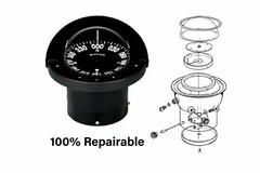 Ritchie Navigator Flush Mount Compass 4.5″Power Damp Flat Card Dial Black FN-201