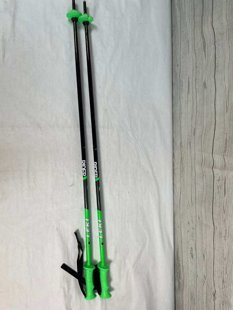 Set of 2 – Leki Rider Junior Kids Black / Green Color Walking Sticks / Trekking