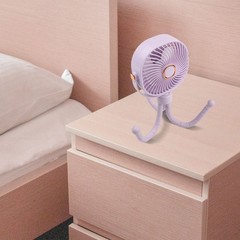 Stroller Fan Portable 8000mAh Battery 4 Speed Settings 360 Degree Rotating Head