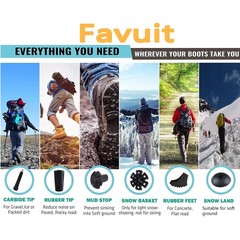 6 PCS Hiking Pole Walking Stick Rubber Tips Replacement Protectors 11mm Hole